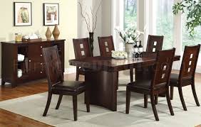 Beautiful dark brown round pedestal dining room table furniture set. 2175w Modern Dining Table W Server In Dark Brown By Poundex