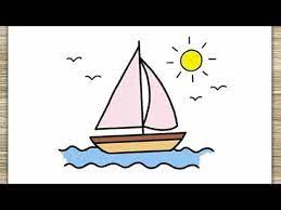 رسم سفينة سهله وجميلة رسم سهل وبسيط رسم قارب سهل رسومات سهله وكيوت how to draw a boat youtube in 2021 enamel pins