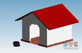 نقاشی گام به گام خانه. Dog House Revit 3d Model Dwgdownload Com