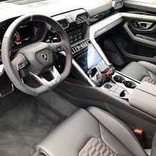Interior Of The Lamborghini Urus Painted In Nero Noctis Photo Taken Lamborghini Porrentruy On Instagram Lamborghini Interior Lamborghini Luxury Car Interior