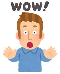 WOW」と驚く白人男性のイラスト | かわいいフリー素材集 いらすとや