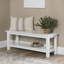 Shop our best selection of indoor benches to reflect your style and inspire your home. 50 Farmhouse Entryway Bench White By Walker Edison