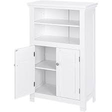Shop for storage cabinet with doors online at target. Spirich Home Freestanding Bathroom Cabinet With Doors Wooden Entryway Storage Cabinet White