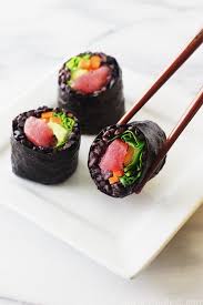 Black Rice Sushi Rolls Recipe Sushi Sushi Rolls Food