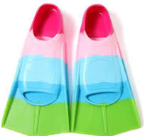 Kids Swim Fins - Short Blade Training Flippers For Boys & Girls