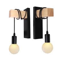 Bel état, de légères marques du temps qui n'enlèvent en. Appliques Murales Industriel Bois Et Acier Noir H21 Cm 2pcs Achat Vente Appliques Murales Industrie Cdiscount