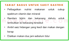 Makanan seperti ayam goreng, kentang goreng, masak lemak cili padi merupakan makanan berlemak tinggi yang sukar untuk dihadam oleh perut lalu menyebabkan perut perlu mengeluarkan makanan yang masam dan berasid tinggi seperti jeruk adalah satu lagi punca gastrik yang ramai orang tak tahu. 5 Makanan Yang Patut Diambil Untuk Sakit Gastrik