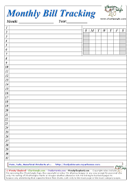 72 Meticulous Bill Chart Template Free