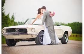 Edmonton Journal Classic Car Wedding Vintage Mustang Fun Wedding Photography