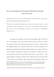 Doc The Art Of Understanding Not The Presentation Of What Has Been Understood Freud S The Uncanny Rivka Warshawsky Academia Edu
