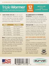 Click here to download a chart to help you keep track of your horse's deworming schedule. Amazon Com Durvet Triple Wormer For Medium And Large Dogs Pet Wormers Pet Supplies