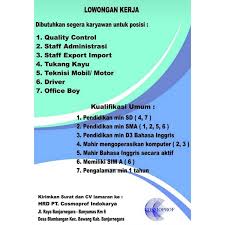 516 tanah di kendal dari rp. Lowongan Kerja Pt Cosmoprof Info Seputar Banjarnegara Facebook