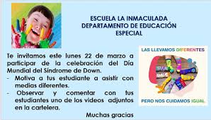 No obstante, recién en la década del 60′ comenzó la inclusión escolar para alumnos con discapacidad visual, mientras que a partir de los 70′, ocurrió lo. Escuela La Inmaculada Quepos Los Invitamos Unirse A Esta Gran Celebracion Facebook