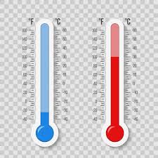 Celsius Fahrenheit Thermometer Temperature Scale Vector