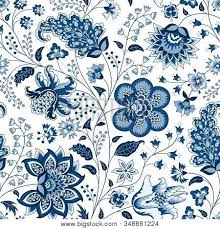 Seamless pink and green floral patterns oktoberfest seamless pattern design elements blue vintage floral background psd Chintz Seamless Vector Photo Free Trial Bigstock