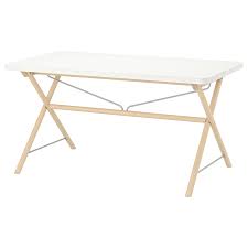 Ikea Rydeback Table White Dalshult Birch Solid Wood Is A Hardwearing Natural Material That Can Take The Wear An Ikea Solid Wood Stainless Steel Table Top