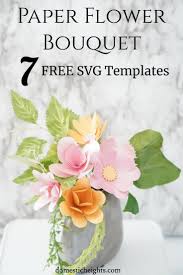 Bouquet Of Paper Flowers 7 Free Templates Domestic Heights Paper Flowers Paper Flower Bouquet Paper Flowers Diy