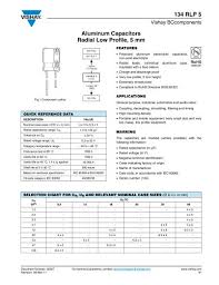 Capacitors Radial Vishay Pdf Catalogs Technical
