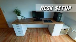 My New Home Office Pc Workstation Desk Ikea Karlby Worktop Alex Drawer Storage Units Music Jinni Modern Office Desk Desk Drawer Storage Unit