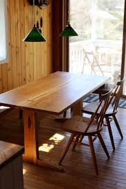 二本脚の木組みテーブル furniture dining room table dining table