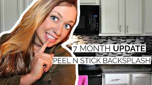 Maybe you would like to learn more about one of these? Peel N Stick Backsplash 7 Months Later Laci Jane Youtube