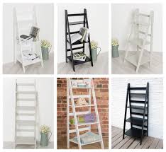Ladder Book Shelf Bookcase Stand Free Standing Shelves Storage Unit In White Gre Free Standing Shelves Bookcase Standing Bookshelf