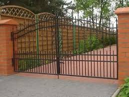 Einfahrtstor Doppelflugel Toranlagen Schmiedeeisen Tor Verzinkt Pulverbeschicht