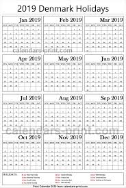 2019 Bank Holidays Denmark Holiday Calendar Free Calendar Template Canada Holiday