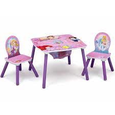 Princess chair and table set. Disney Princess Wood Kids Table And Chair Set With Storage By Delta Children Walmart Com Walmart Com