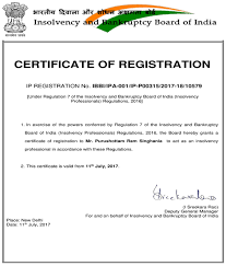 Any firm or partnership can be established to do business as an insolvency firm. Certificates Insolvency Professionals