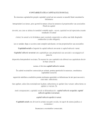 Practic, utilizand un soft ciel conta pro. Contabilitatea Capitalului Social N Structura Capitalurilor Proprii Capitalul Social Are Un Caracter Avansabil Fiind Constituit La Nfiintarea Ntreprinderii