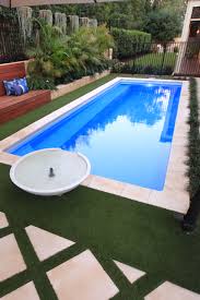 Pools For Narrow Yards Lap Pools Backyard Inground Pool Landscaping Inground Fiberglass Pools