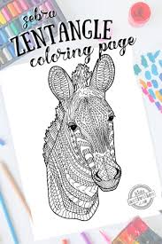 Free download 37 best quality zebra face coloring page at getdrawings. Gorgeous Zebra Zentangle Pattern Coloring Page
