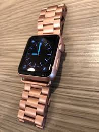 Black Apple Watch With Rose Gold Band Apple Watch Sport Strand Band Link Band 44mm 42mm 40mm 38mm Series 1 2 3 4 Stainless Steel Us Fast Shipping Apple Watch Bands Rose Gold Watch Bands Apple Watch Bands