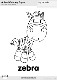 More 100 coloring pages from cartoon coloring pages category. Zebra Coloring Page Super Simple