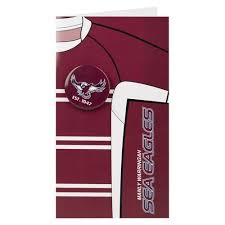 History of the manly warringah sea eagles. Manly Sea Eagles Nrl Blank Birthday Gift Card With Badge Envelope Guy Stuff