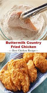 The outside is crispy & the meat is moist & tender. Buttermilk Country Fried Chicken Buttermilk Country Friedchicken Country Fried Chicken Buttermilk Recipes Fried Chicken Recipes