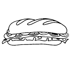 Coloring page sandwich | eat. Vegetable Sandwich Coloring Page Coloringcrew Com