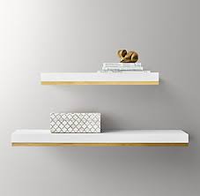 Gold kitchen hardware white kitchen cabinets kitchen cabinet design kitchen interior new kitchen kitchen white gold true floating shelves, mounting brackets are not visible!★sturdy and durable: Wall Storage Shelving Rh Baby Child