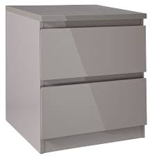 Buy Habitat Jenson Gloss Bedside 3 Drawer Chest Set Grey Bedroom Furniture Sets Argos Argos Home Bedside Table Grey Drawers