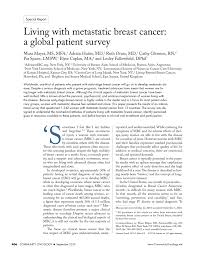 I don't feel any of them. Pdf Living With Metastatic Breast Cancer A Global Patient Survey