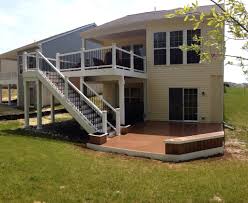 Pictures of deck & patio design ideas, best colors, cost to build & 3d plans. Two Level Deck Houzz