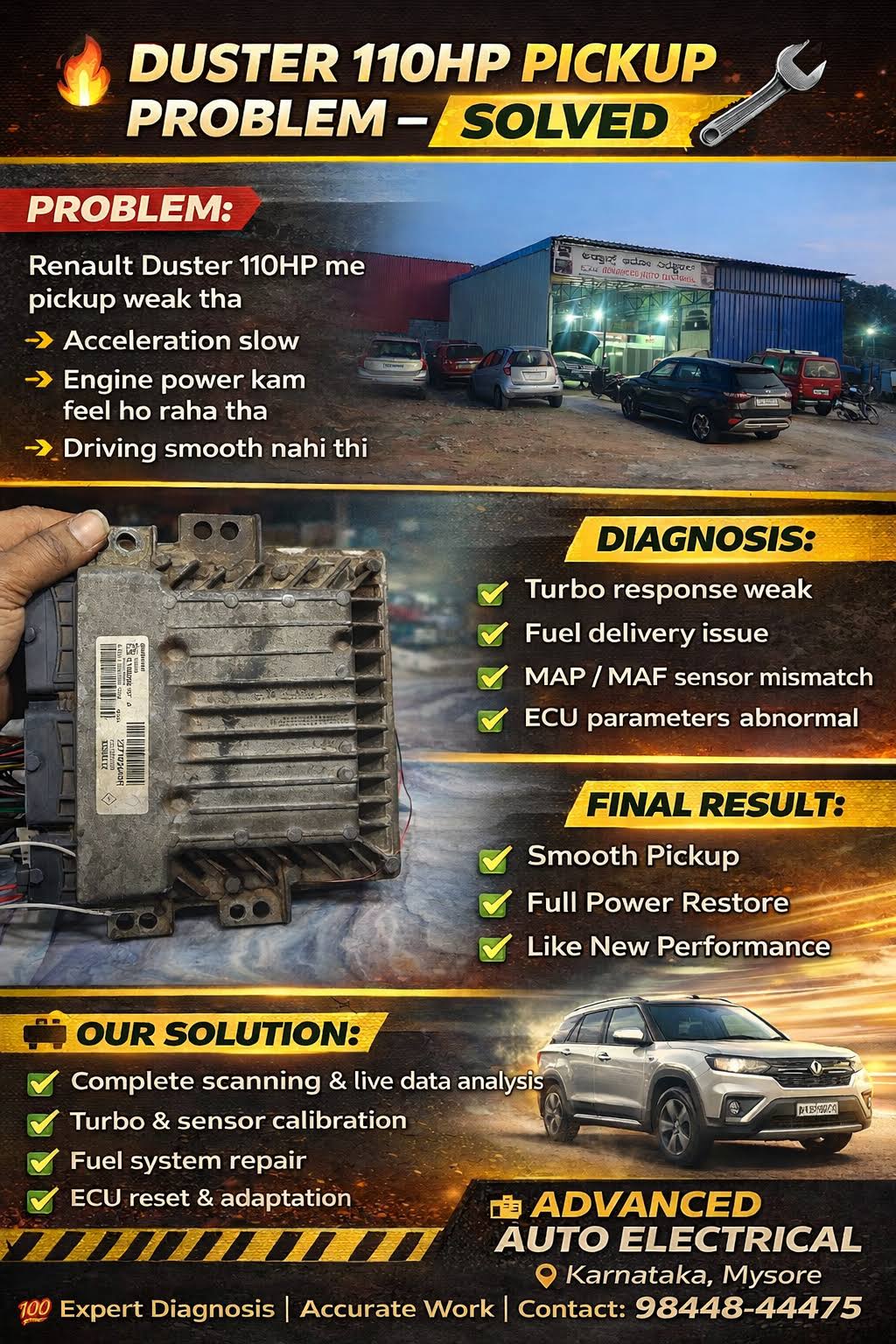 Renault duster pick up problem product image