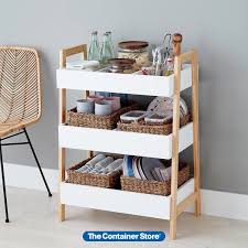 White Multi Purpose 3 Tier Shelf Shelves Stacking Shelves Shelving
