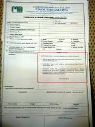 Surat keterangan tidak berlangganan air (pdam): Surat Pernyataan Pada Formulir Pdam Tirta Marta Yogyakarta Dedy Selalu Milisdad