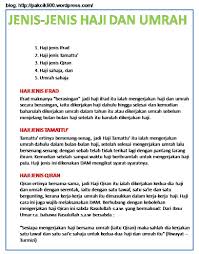 Menyembelih umrah wajib dilaksanakan satu kali seumur hidup sebagaimana haji. Jenis Jenis Haji Dan Umrah Jalan Akhirat