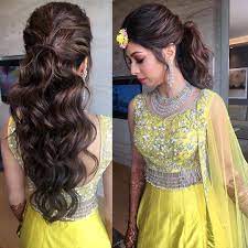 Hairstyle By Ritikahairstylist Hairstyles Weddinghair Weddinginspiration Weddingseason Bridal Lehenga Hairstyles Hairstyles For Gowns Medium Hair Styles