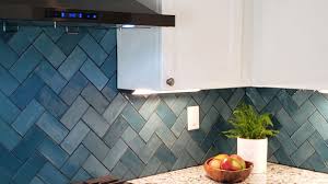 It is often used on the floor wall countertop backsplash. Blue Herringbone Backsplash Ideas Photos Houzz