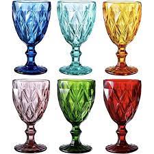 Colored Glass Drinkware 9 5 Ounce Water