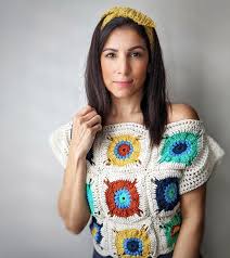Floral granny square crochet top pattern. Sundrop Flower Top Oth Crochet Nook